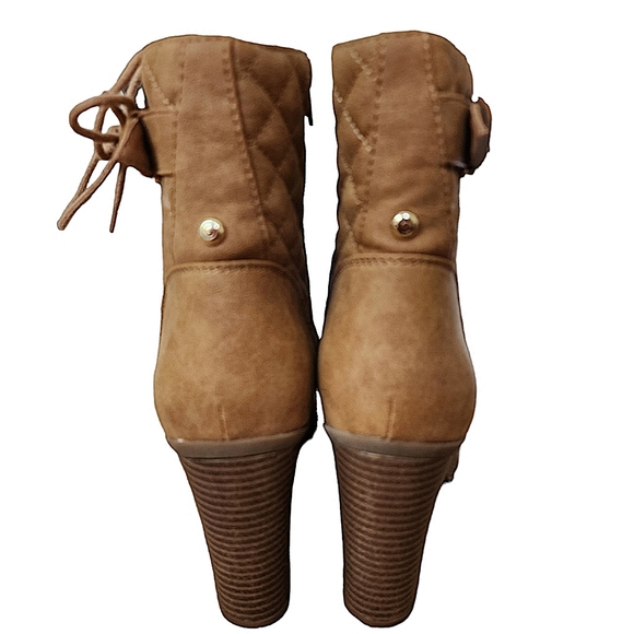 ❤️Guess Tan Brown Heeled Booties☆ - Picture 4 of 5
